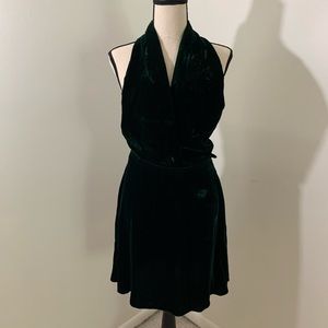Green Velvet Ralph Lauren Cocktail Dress vintage